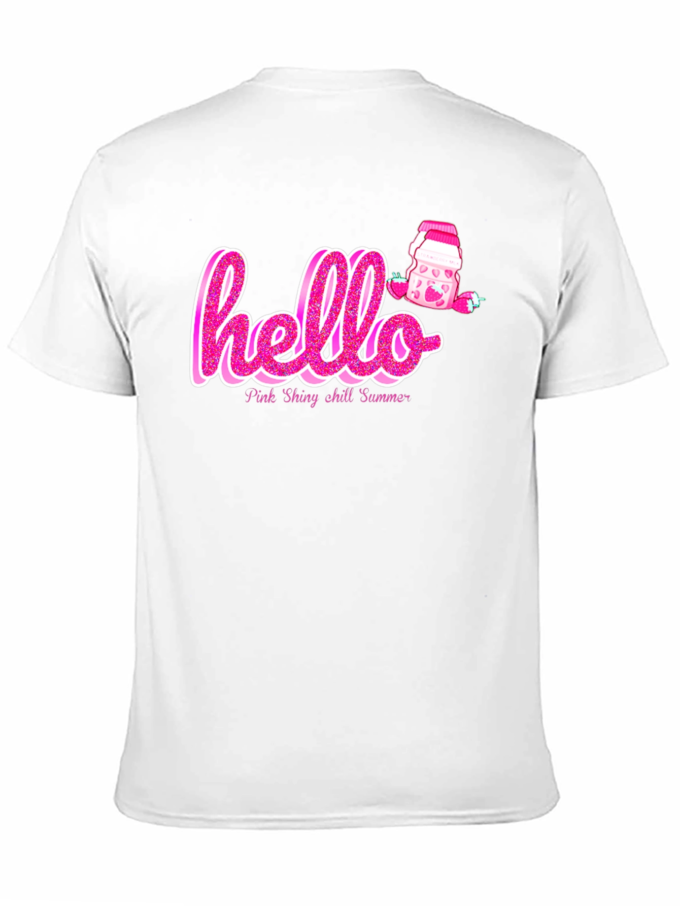 Hello Pink Shiny Chill Summer Graphic Tee
