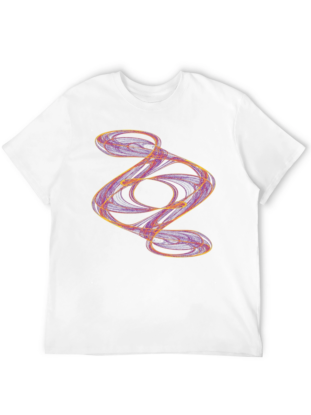 Abstract Swirl Graphic Black T-Shirt