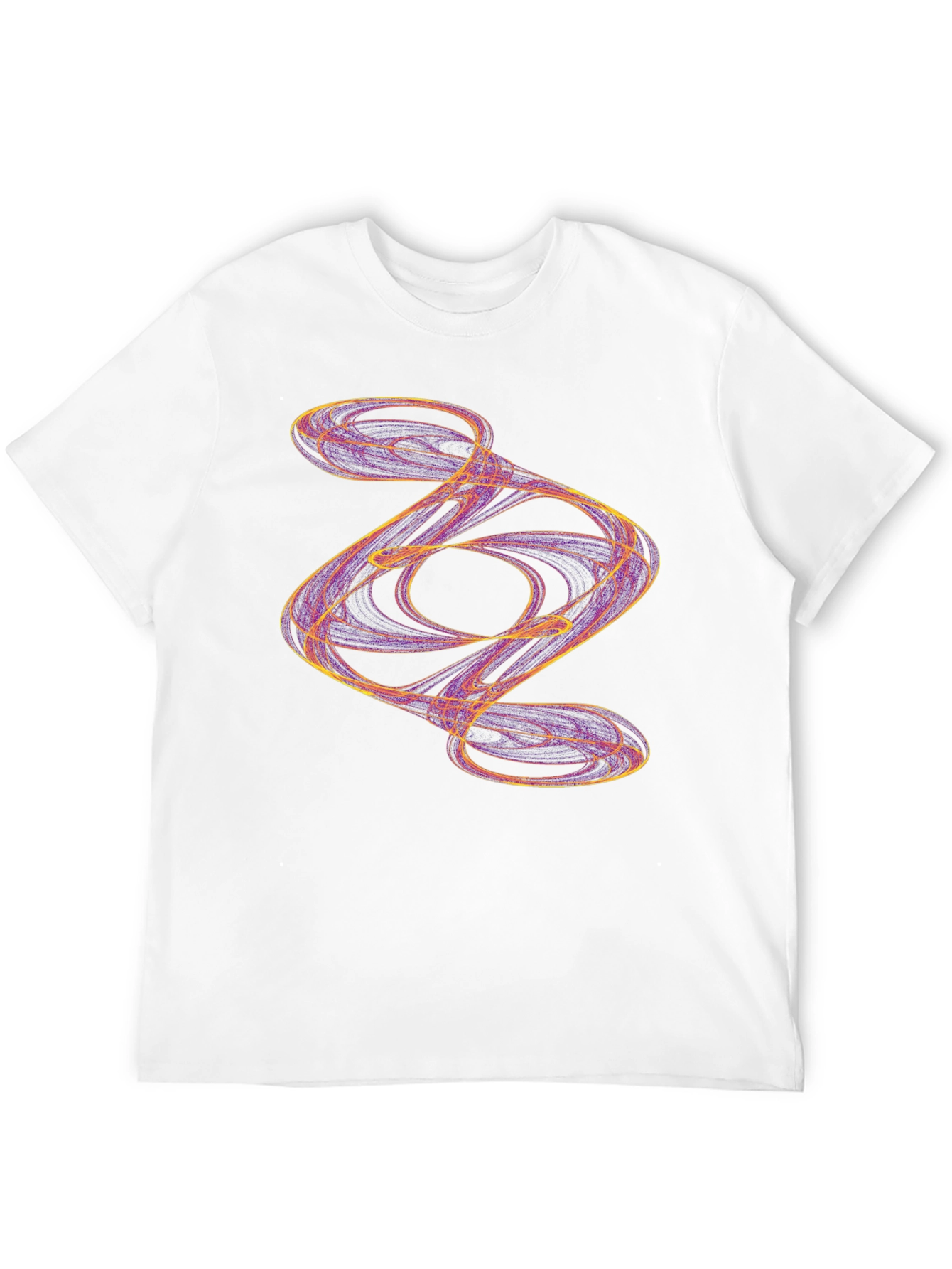 Abstract Swirl Graphic Black T-Shirt
