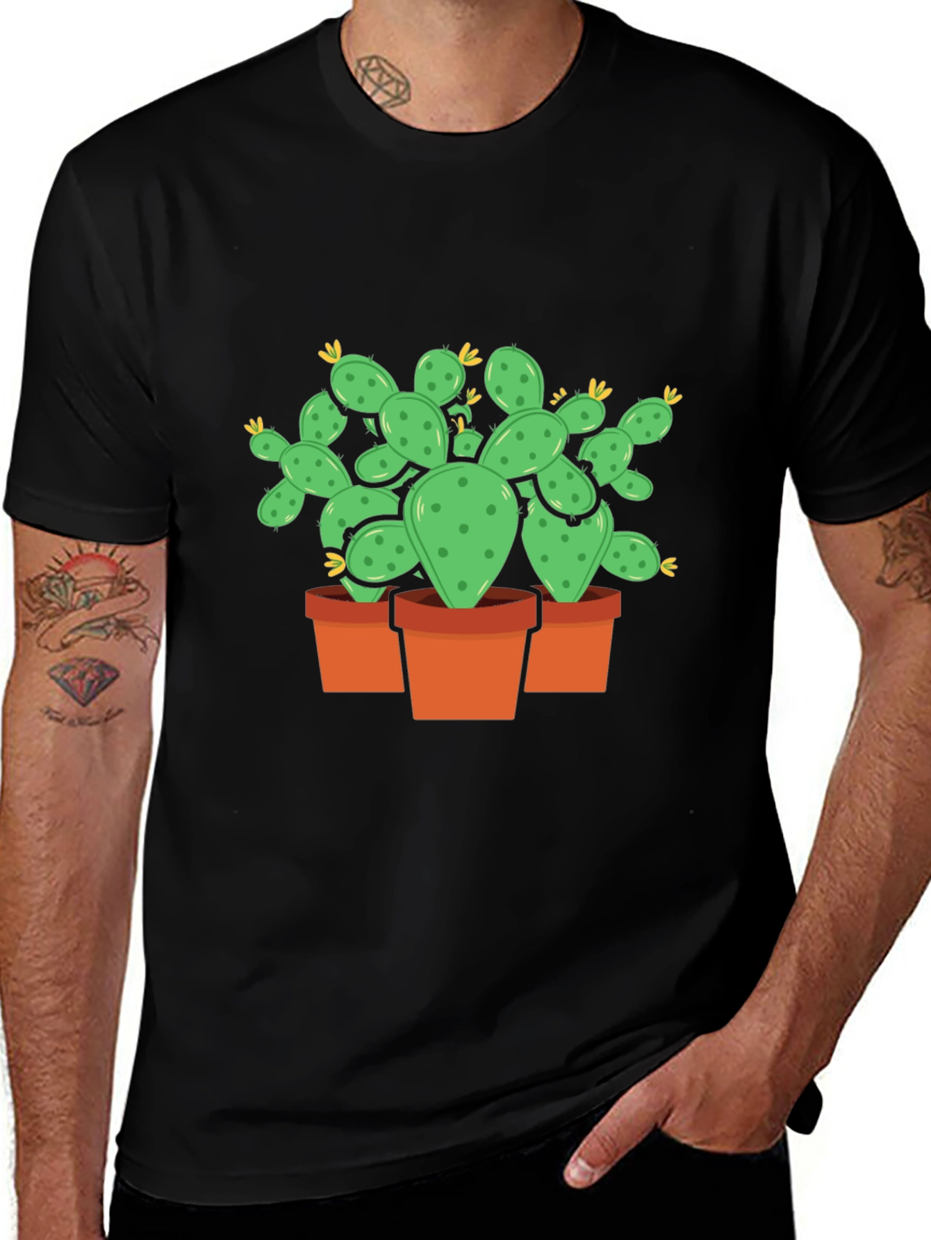 Cactus Plant Graphic T-Shirt - Trendy Desert Style