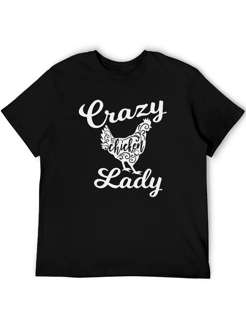 Crazy Chicken Lady Graphic Tee - Black
