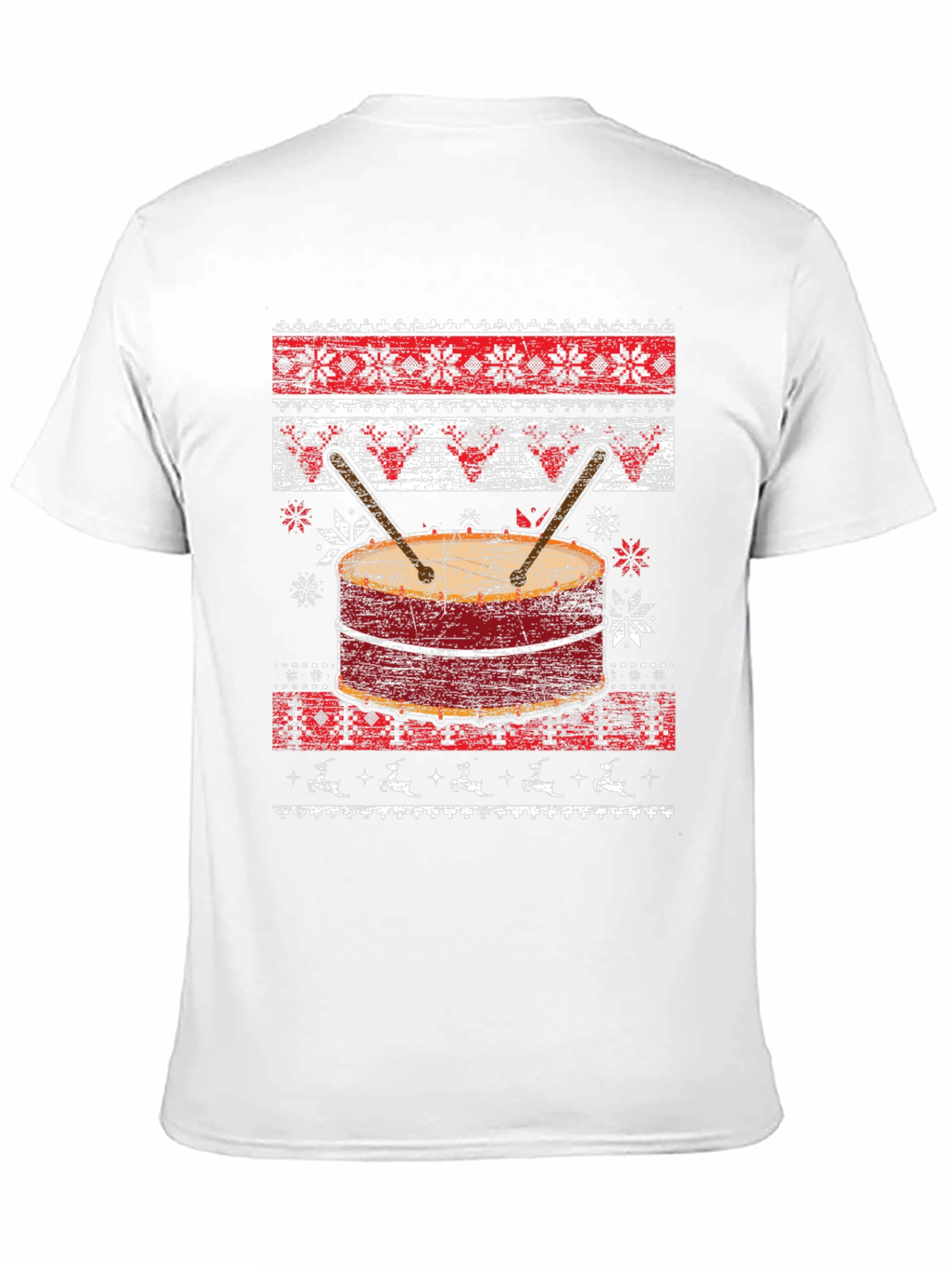 Festive Drum Ugly Christmas T-Shirt