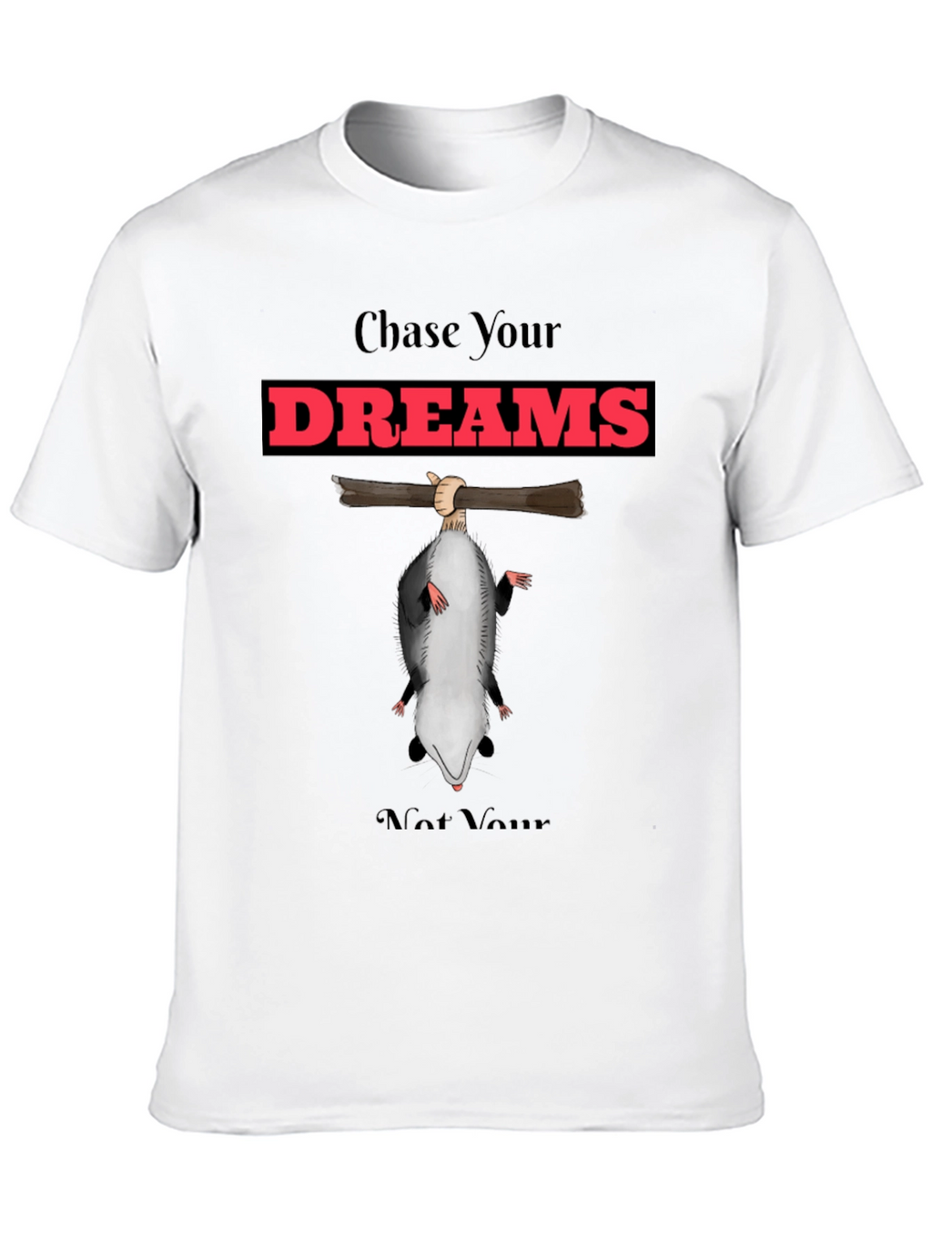 Chase Your Dreams Funny Opossum T-Shirt