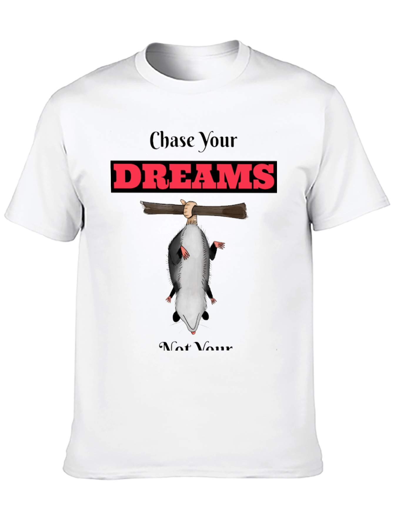 Chase Your Dreams Funny Opossum T-Shirt