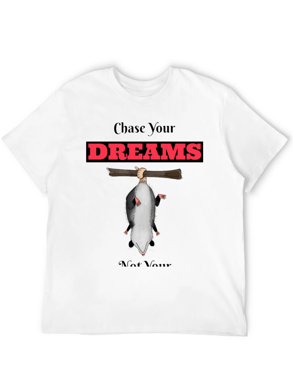 Chase Your Dreams Funny Opossum T-Shirt