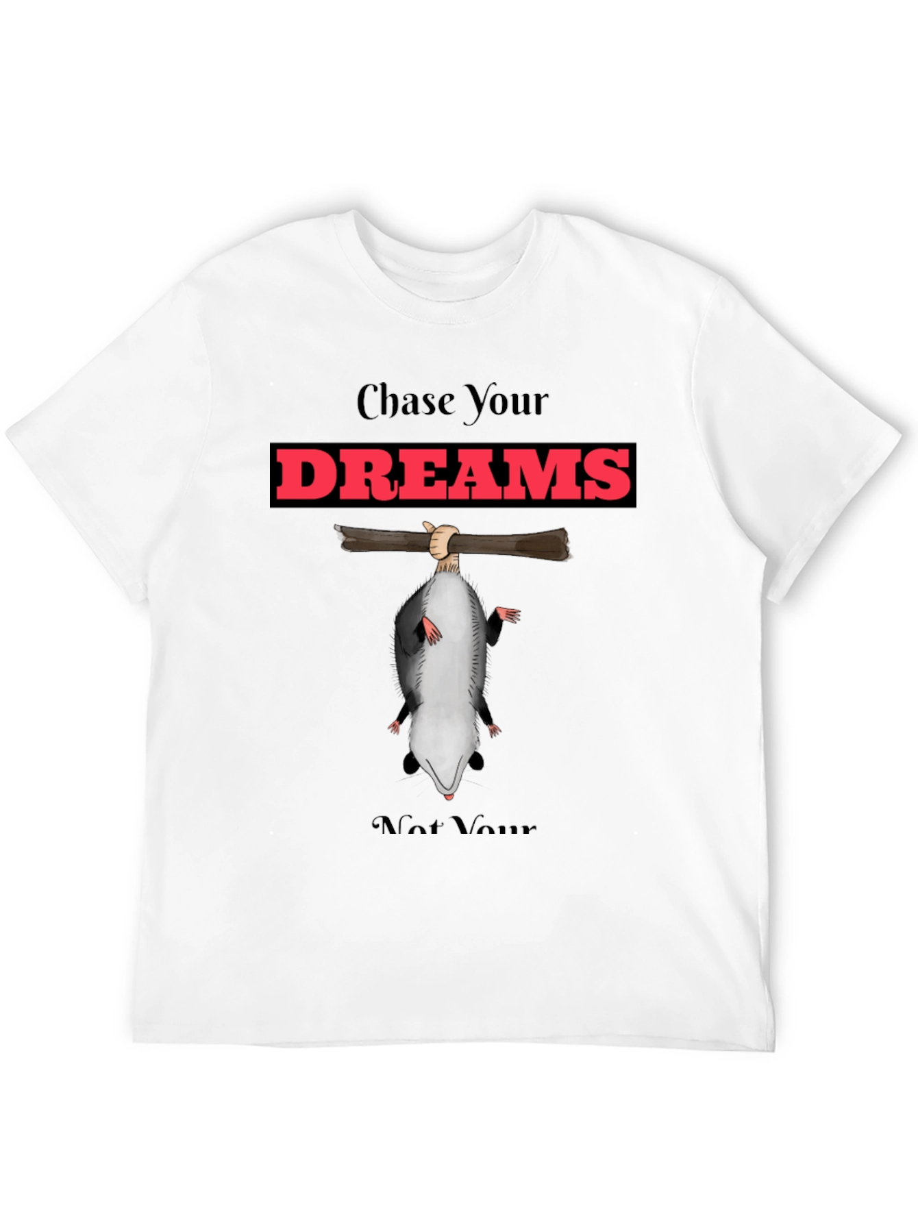 Chase Your Dreams Funny Opossum T-Shirt