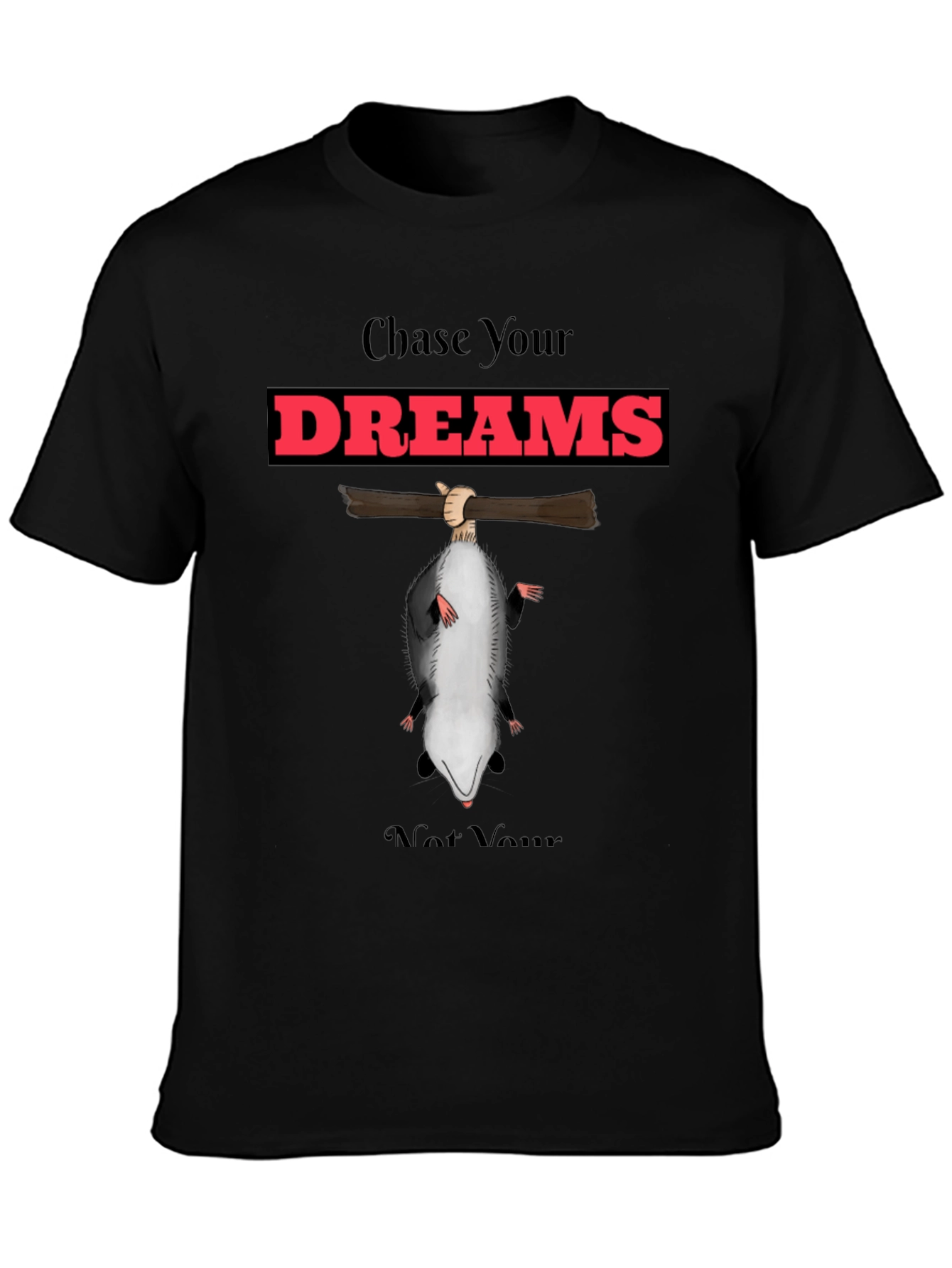 Chase Your Dreams Funny Opossum T-Shirt