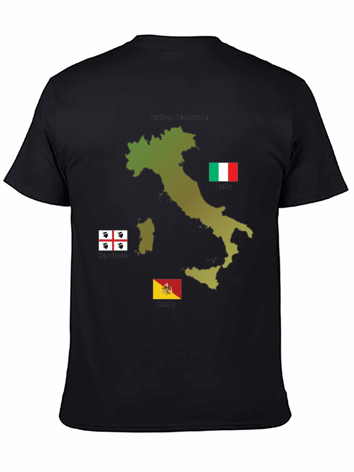 Italian Pride T-Shirt - Italian Peninsula Sardinia Sicily
