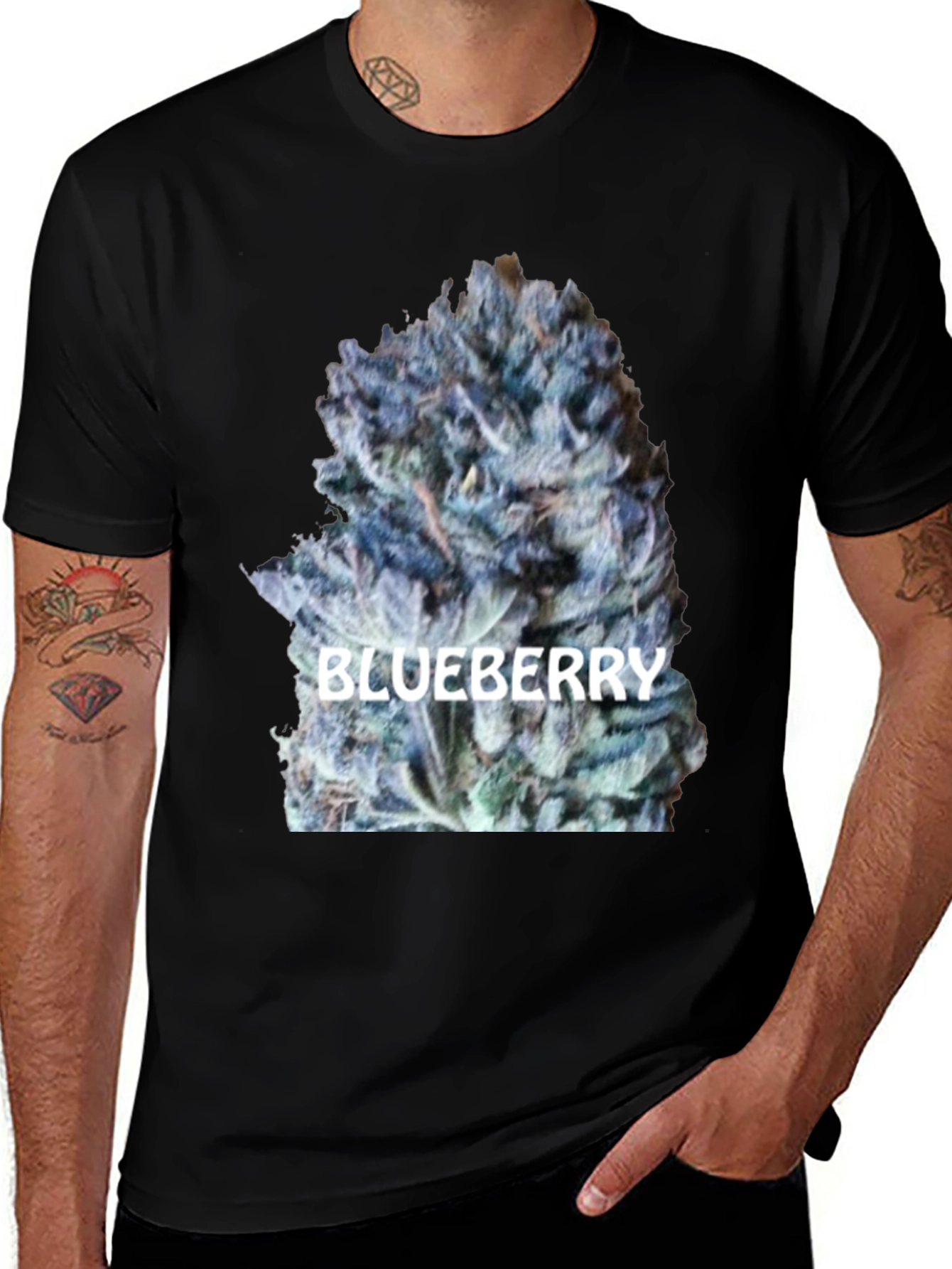 Blueberry Bud Graphic T-Shirt - Premium Cotton Tee