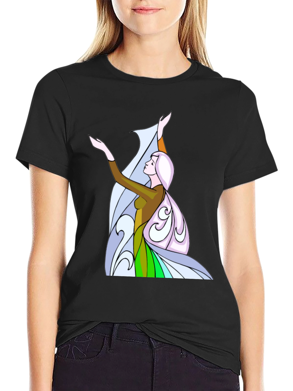 Elegant Woman Graphic Tee - Unique Design