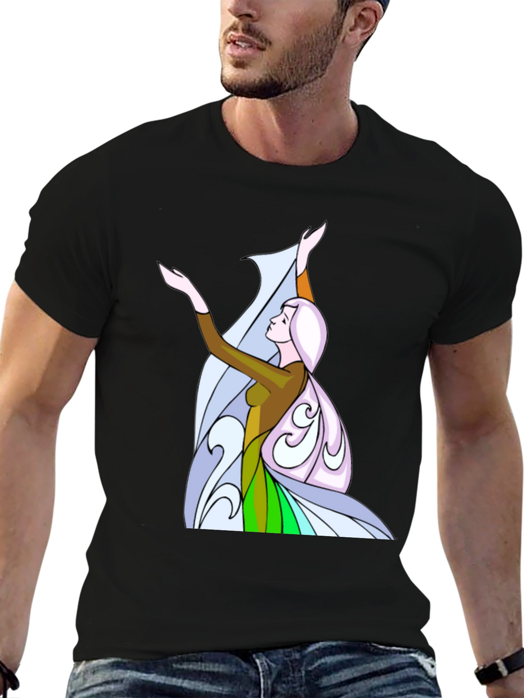 Elegant Woman Graphic Tee - Unique Design