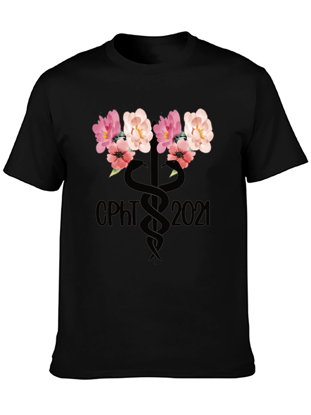 CPHT 2021 Floral Caduceus Graphic T-Shirt