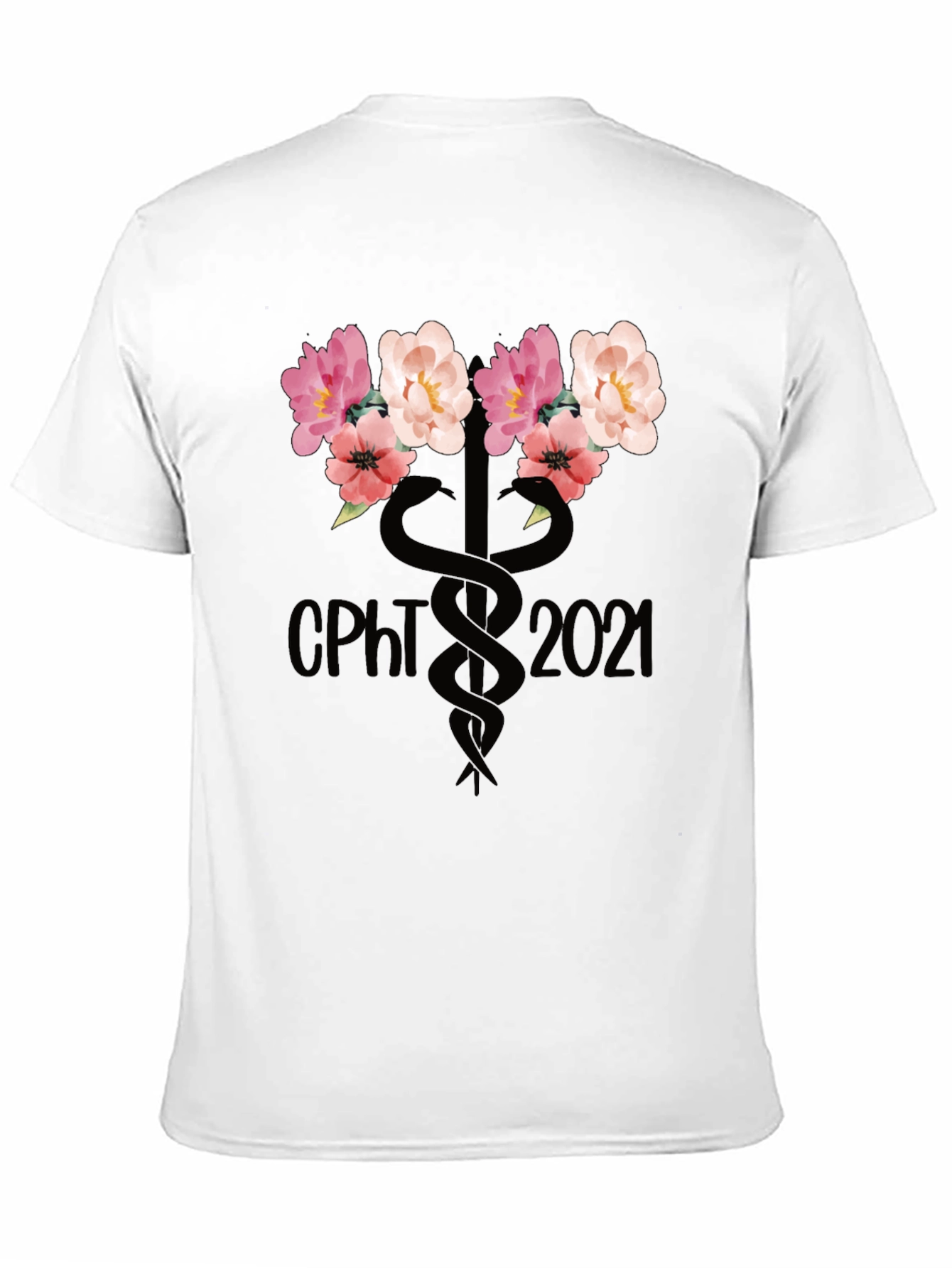 CPHT 2021 Floral Caduceus Graphic T-Shirt