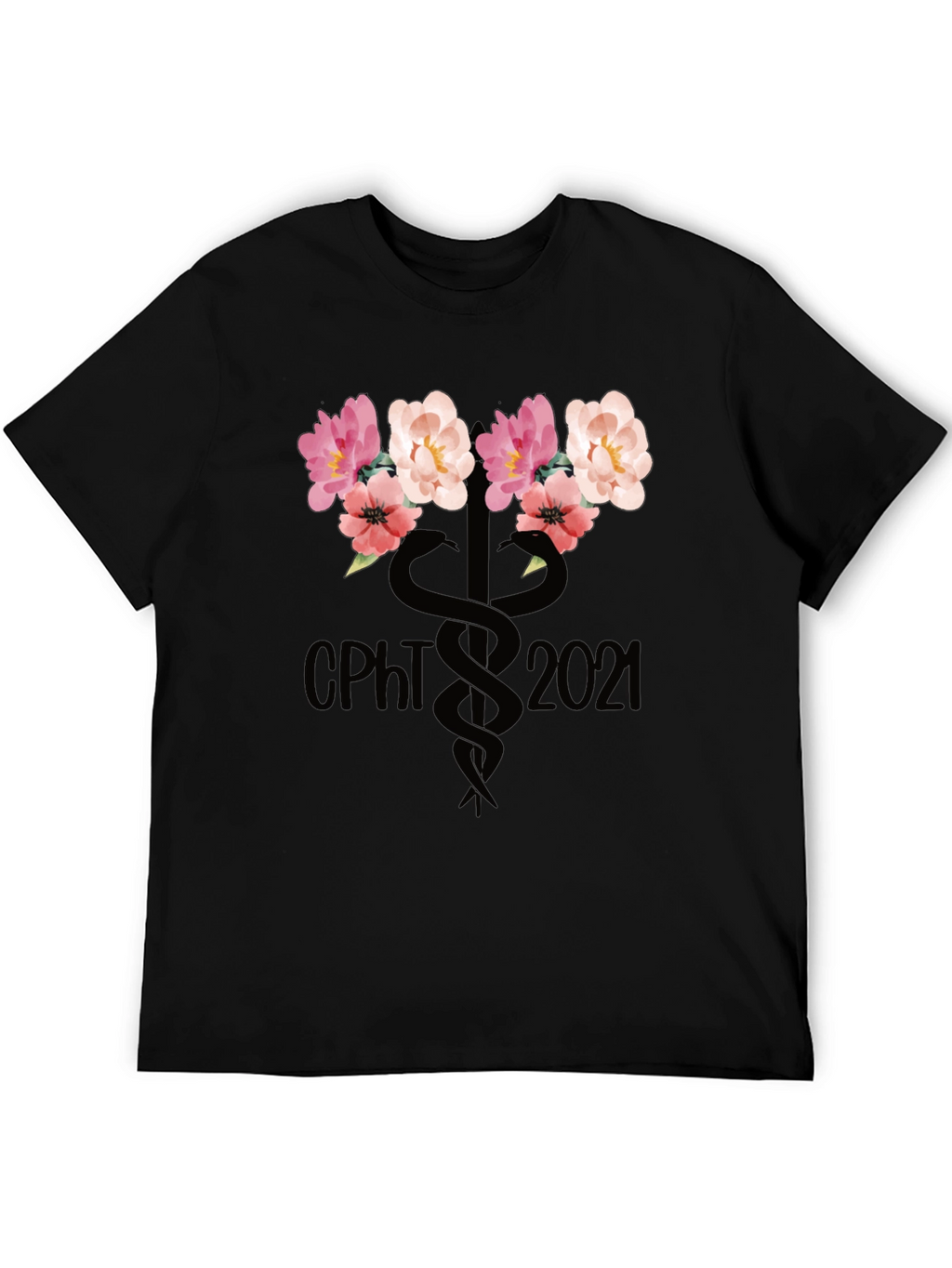 CPHT 2021 Floral Caduceus Graphic T-Shirt