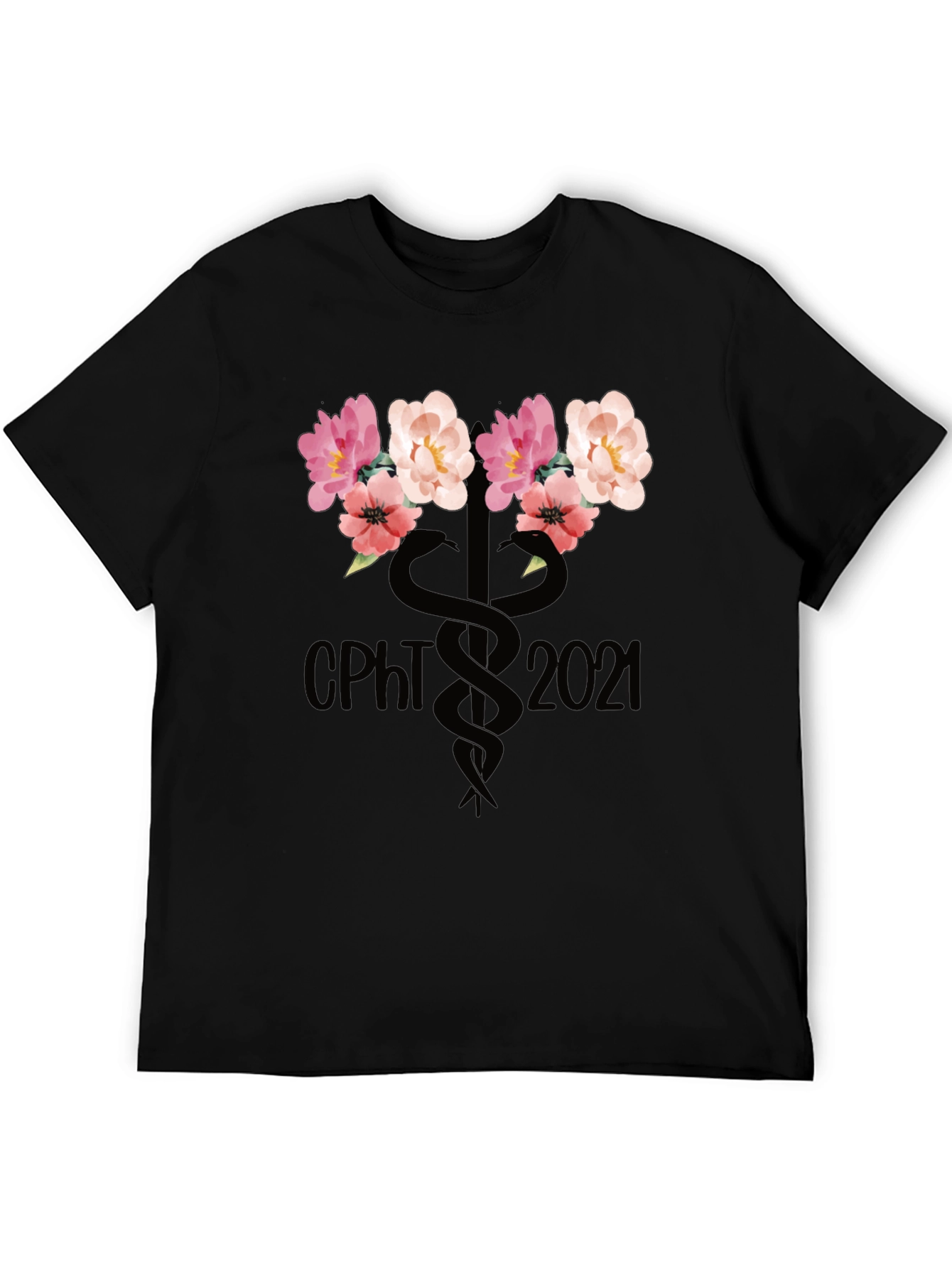 CPHT 2021 Floral Caduceus Graphic T-Shirt