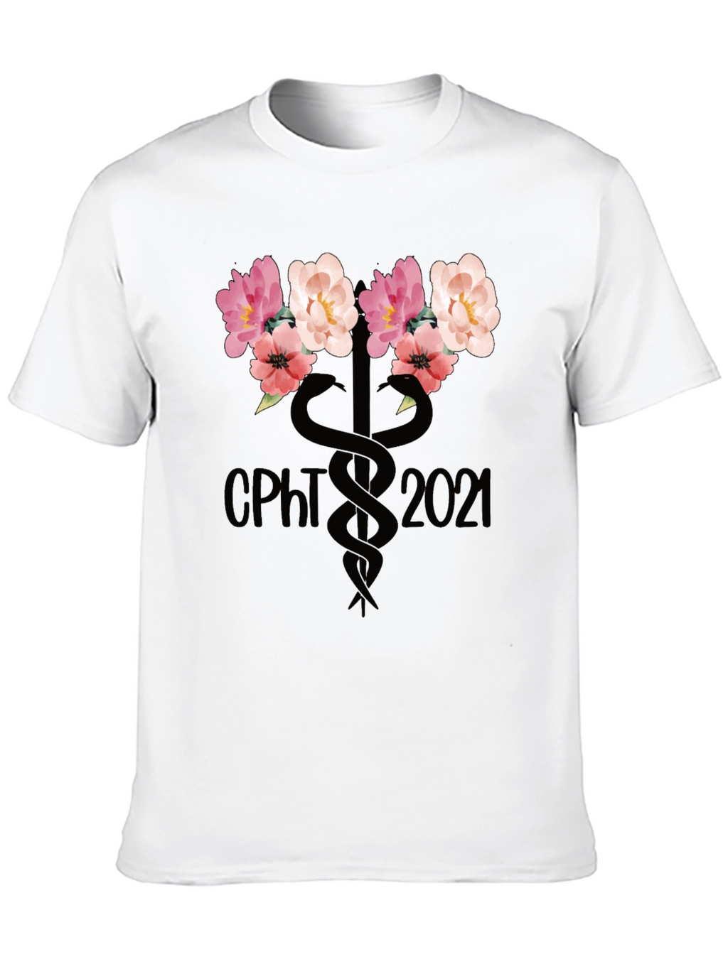 CPHT 2021 Floral Caduceus Graphic T-Shirt