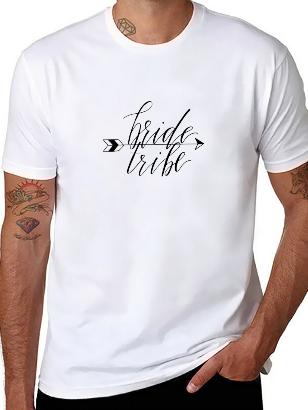 Bride Tribe T-Shirt - Arrow Design Black