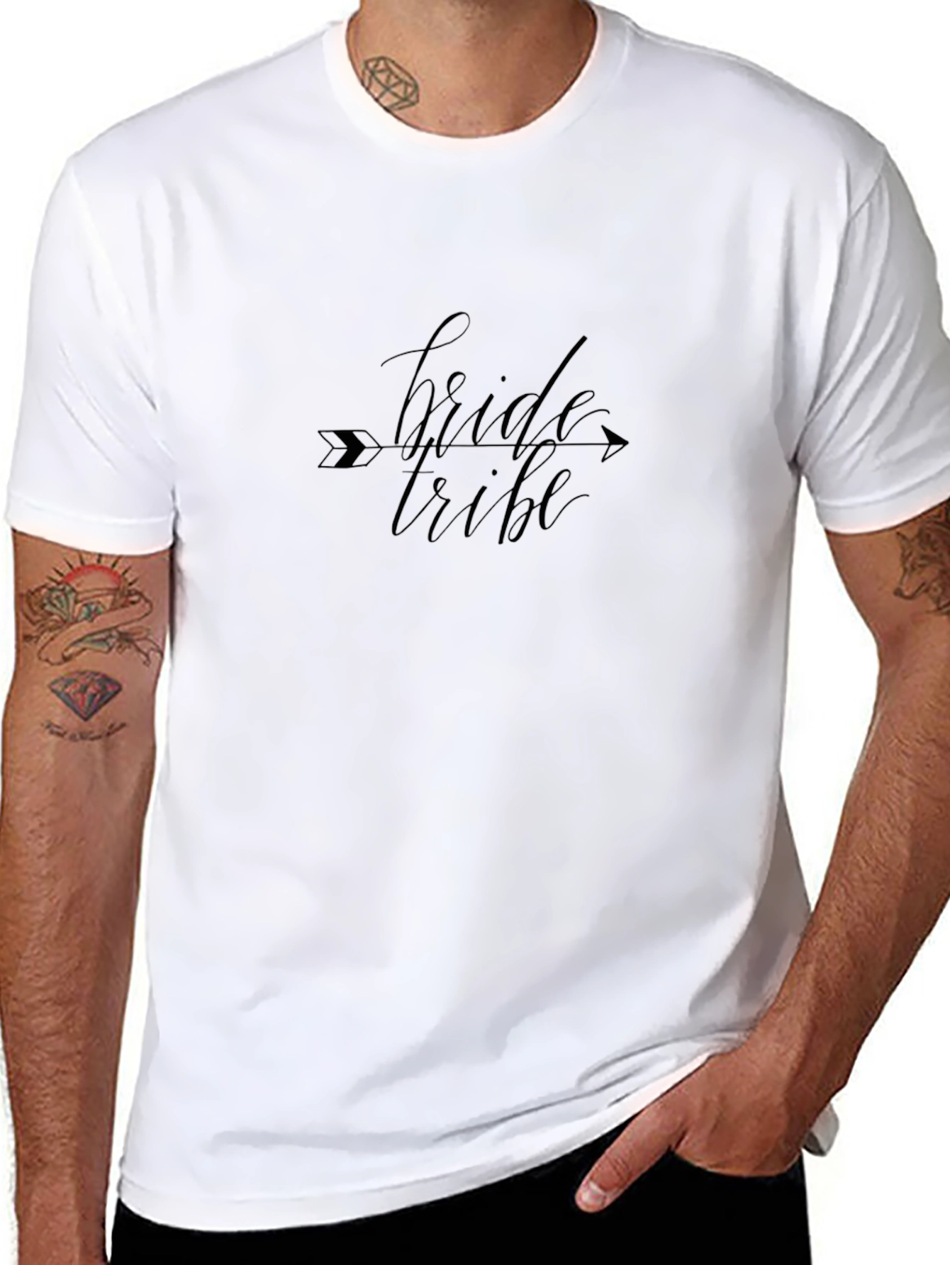 Bride Tribe T-Shirt - Arrow Design Black