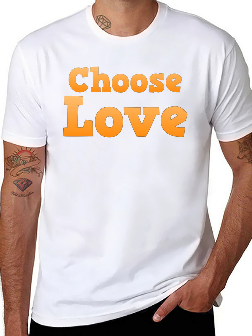 Choose Love Graphic Black T-Shirt