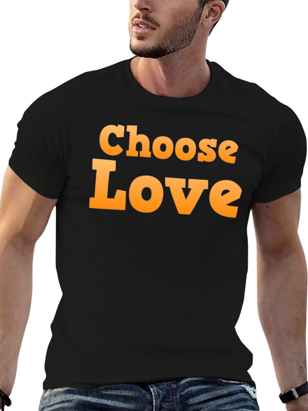 Choose Love Graphic Black T-Shirt