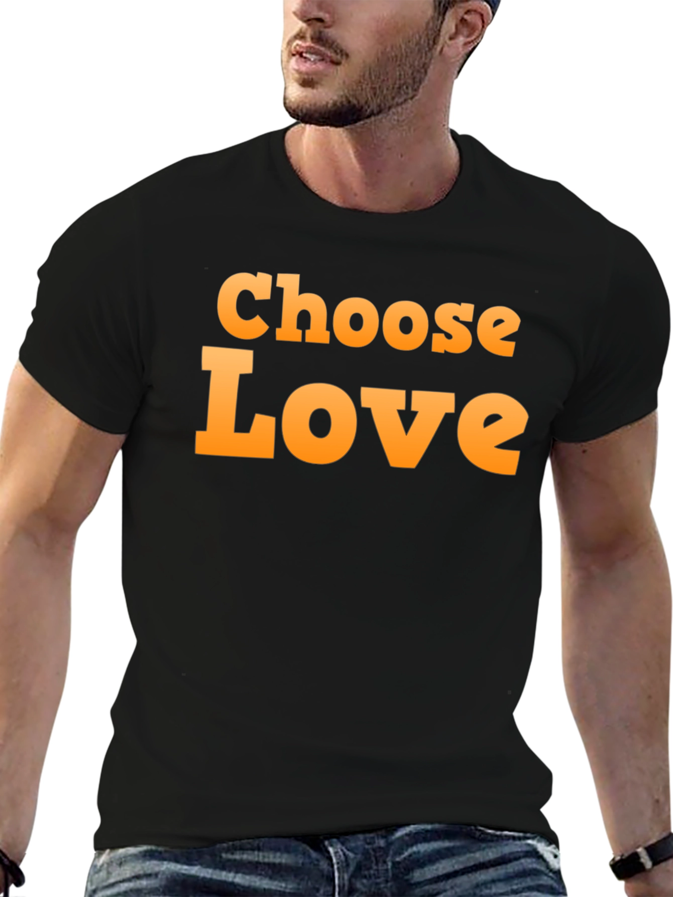 Choose Love Graphic Black T-Shirt