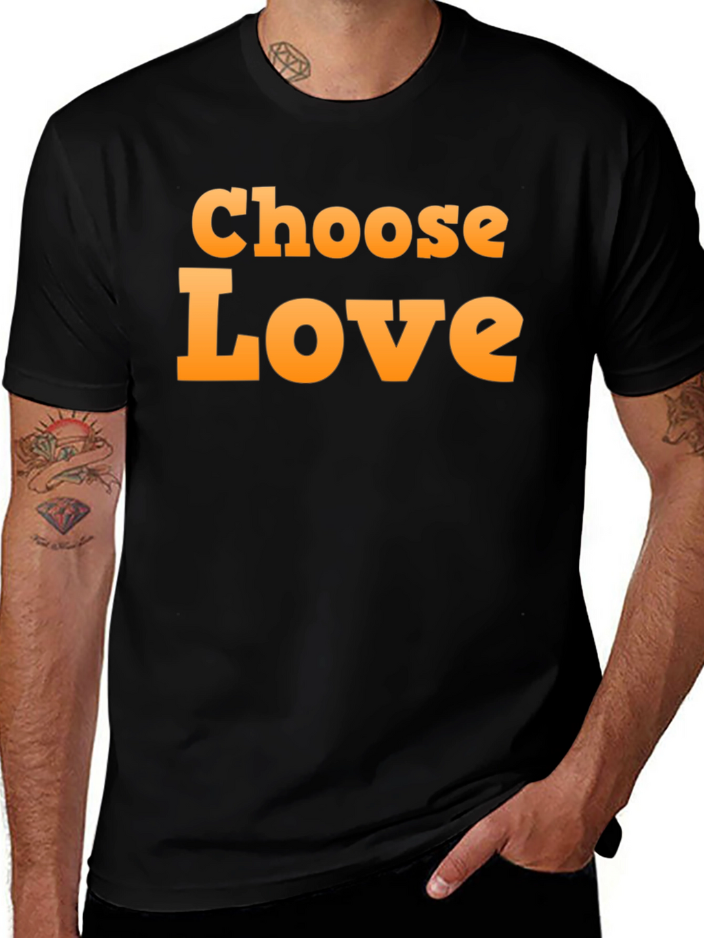 Choose Love Graphic Black T-Shirt