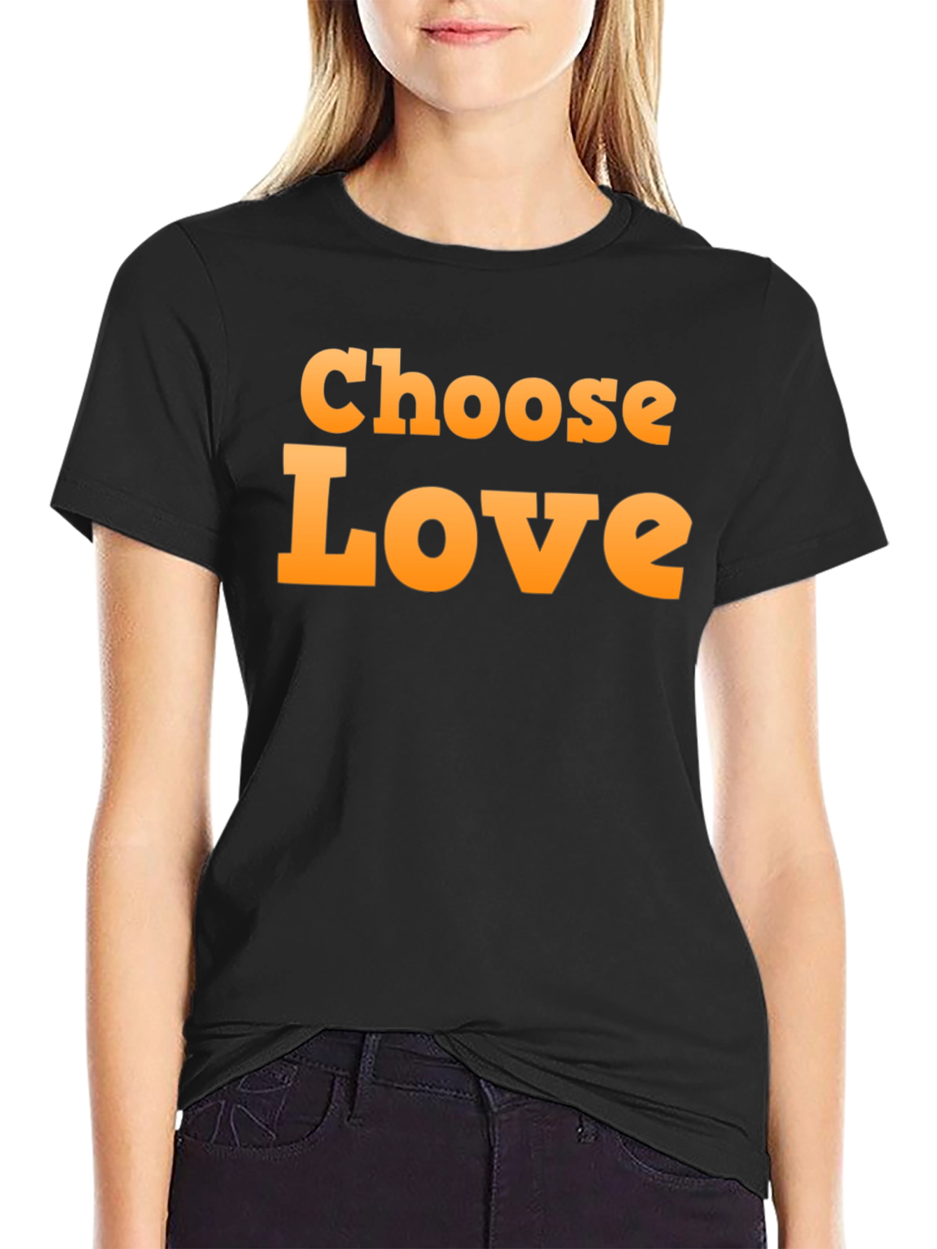 Choose Love Graphic Black T-Shirt