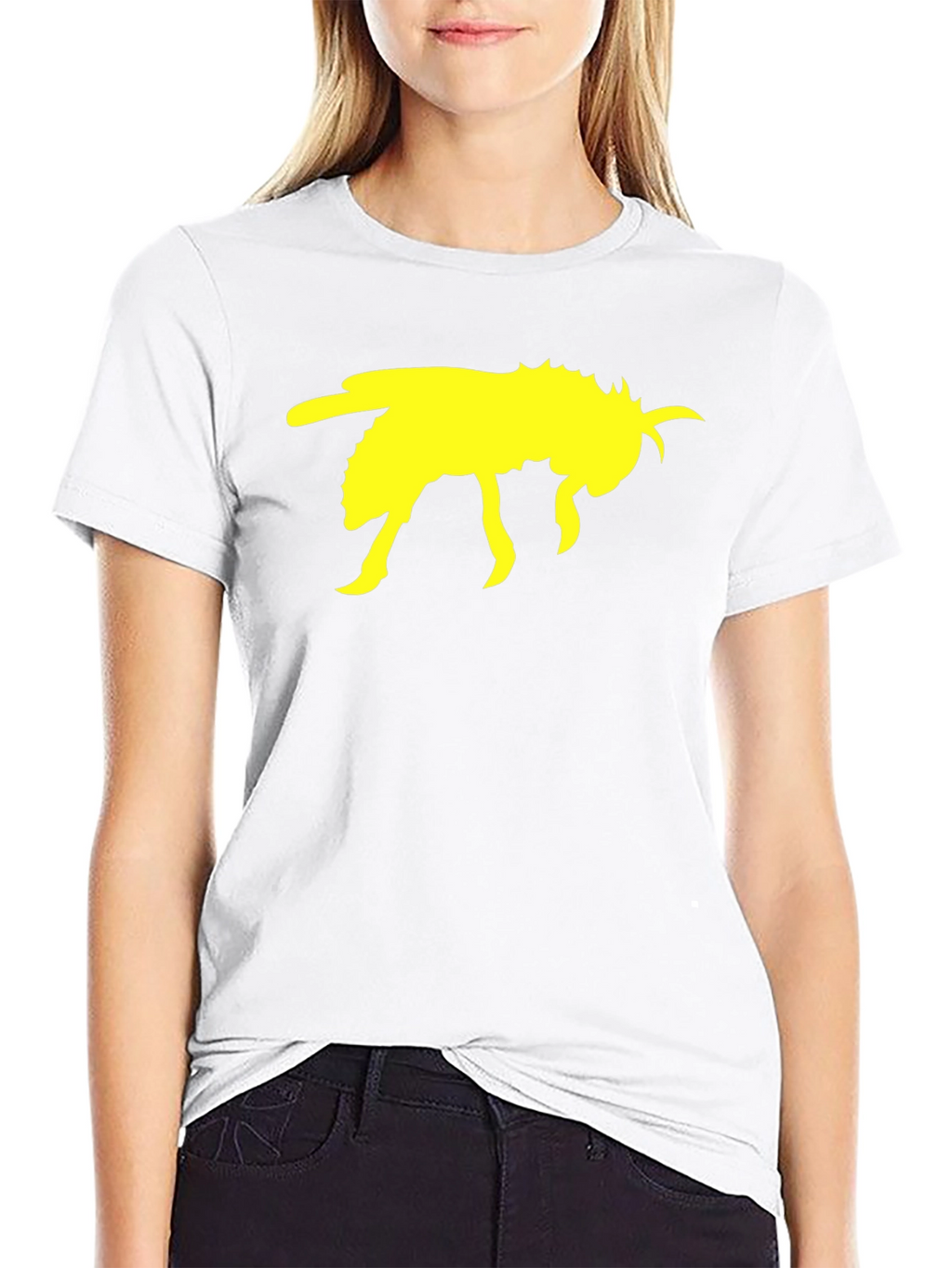 Black T-Shirt with Yellow Bee Graphic