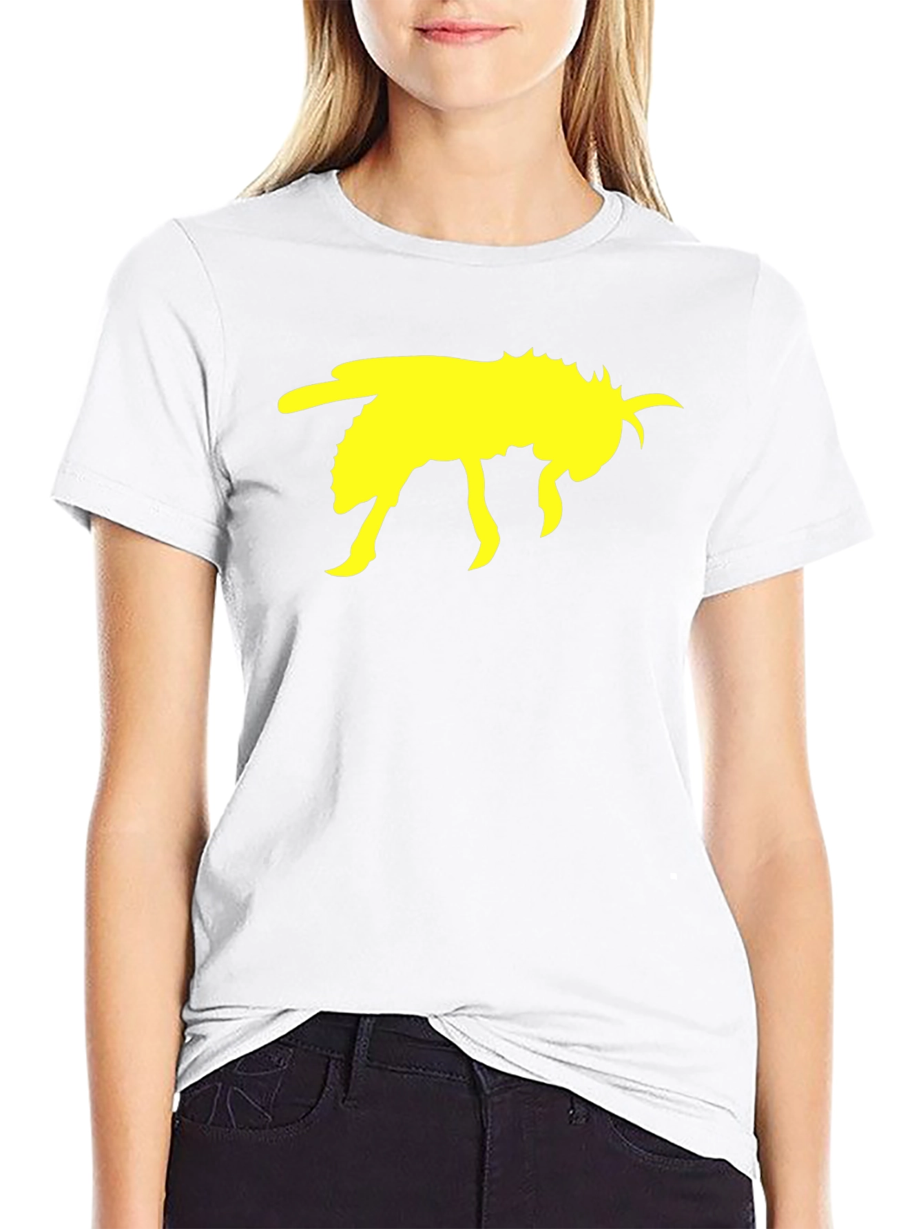 Black T-Shirt with Yellow Bee Graphic