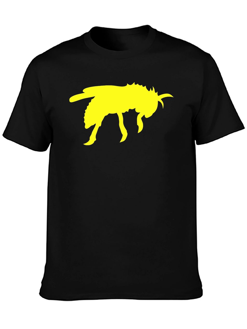 Black T-Shirt with Yellow Bee Graphic