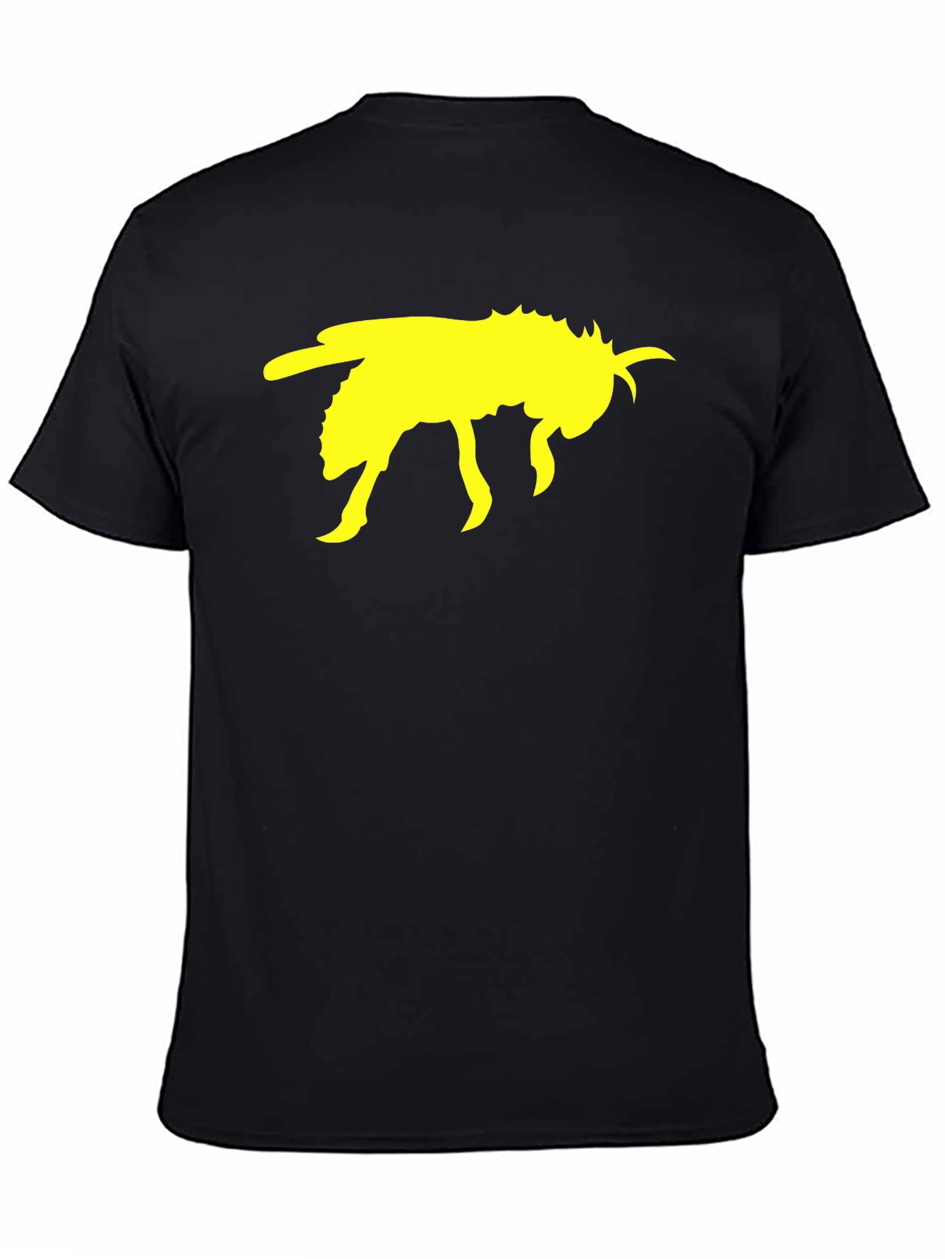 Black T-Shirt with Yellow Bee Graphic
