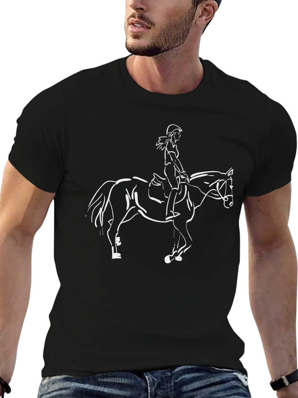 Equestrian Horse Riding Graphic Tee