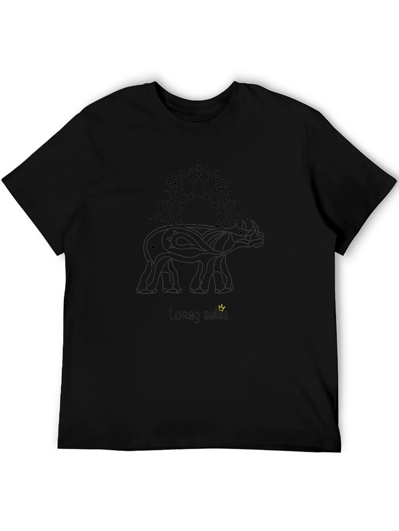Black Tee: Lorag Seles Rhino Design