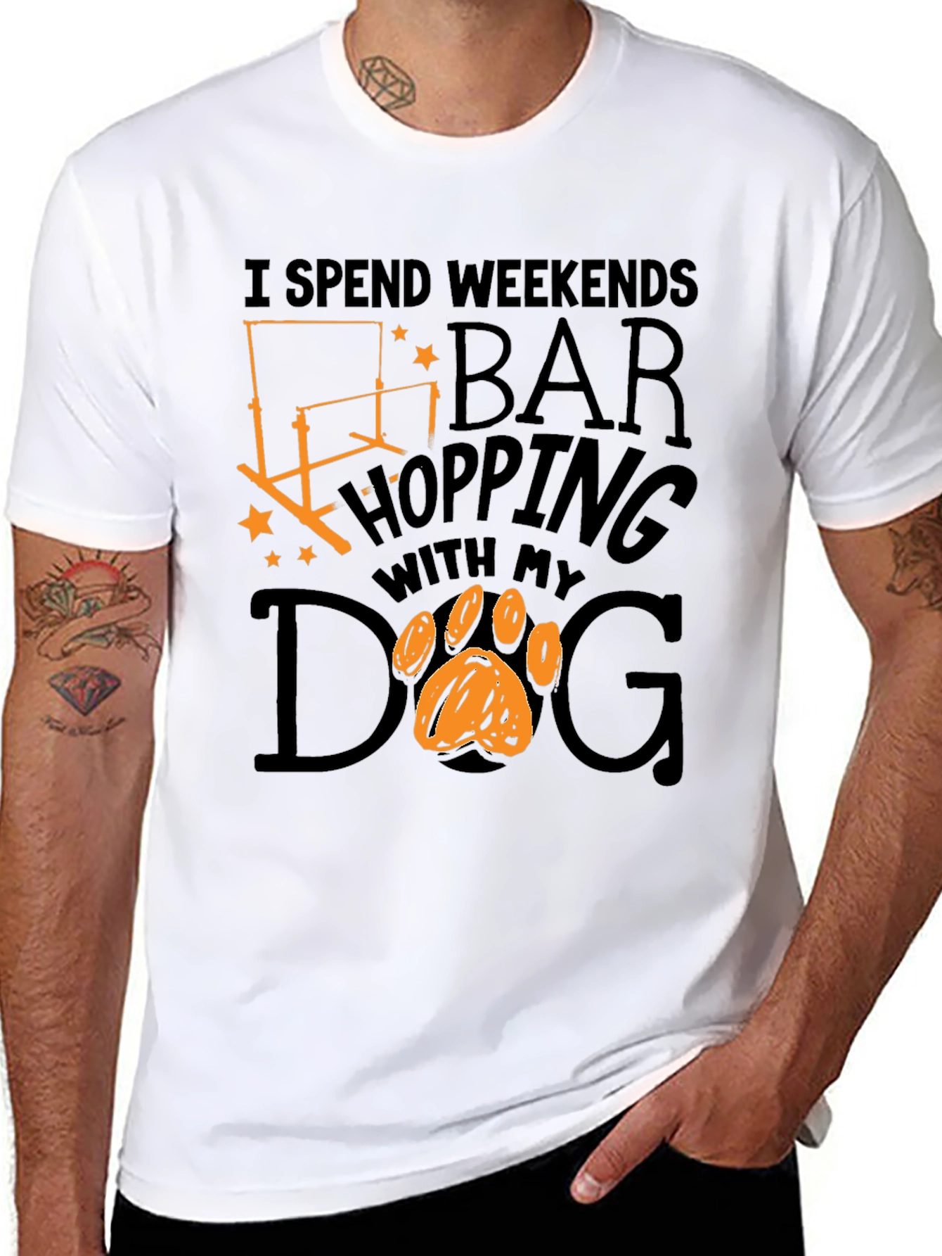 Bar Hopping Dog T-Shirt