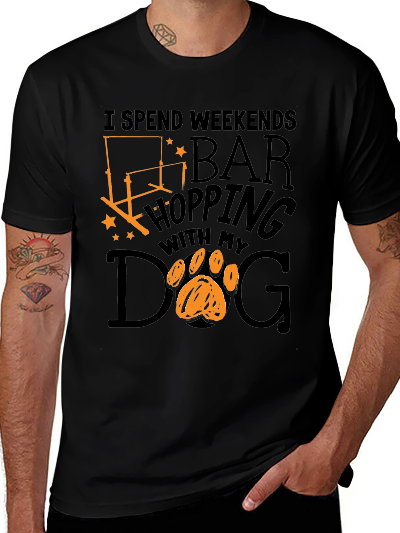 Bar Hopping Dog T-Shirt