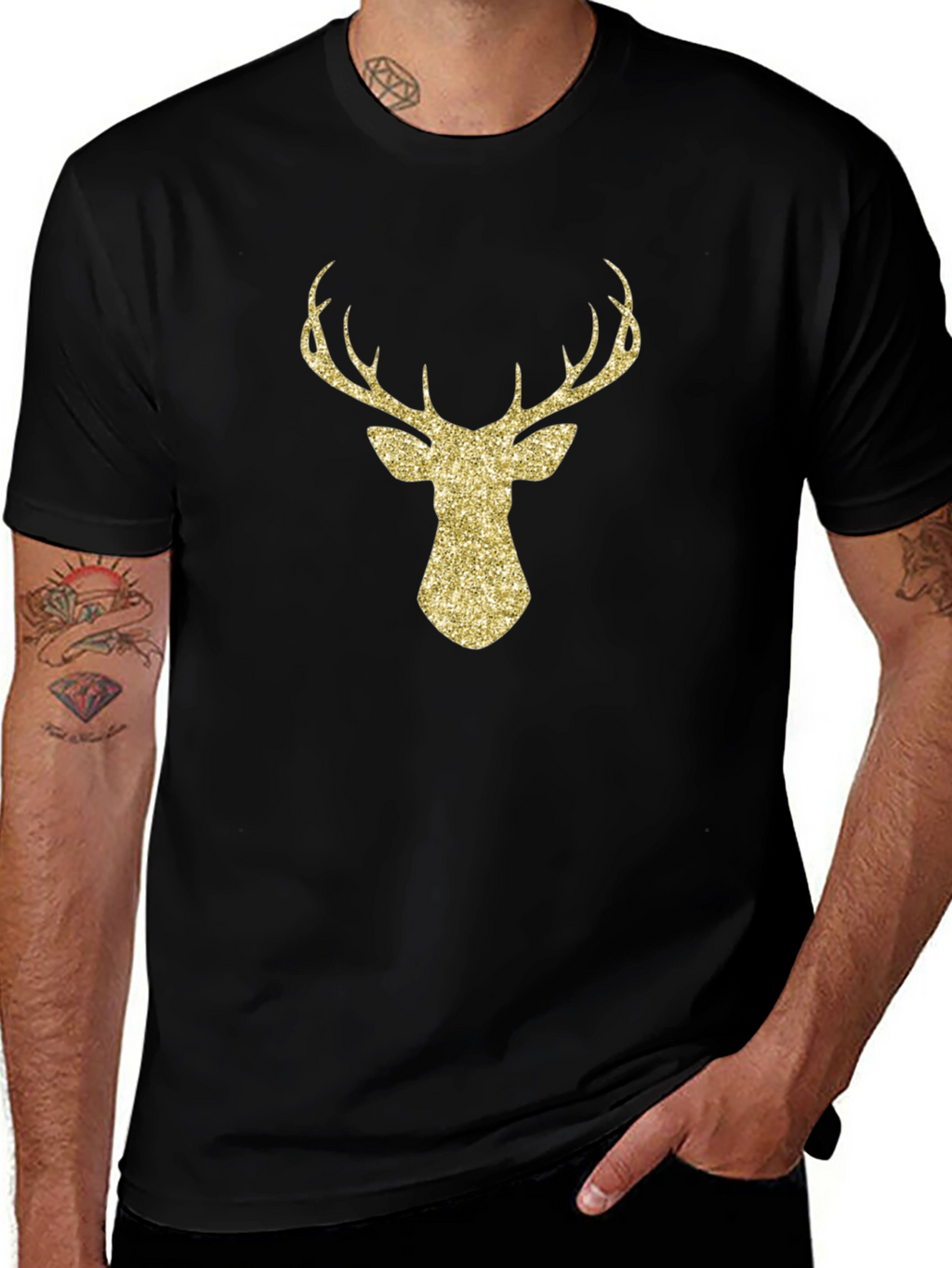 Glitter Reindeer Graphic Tee