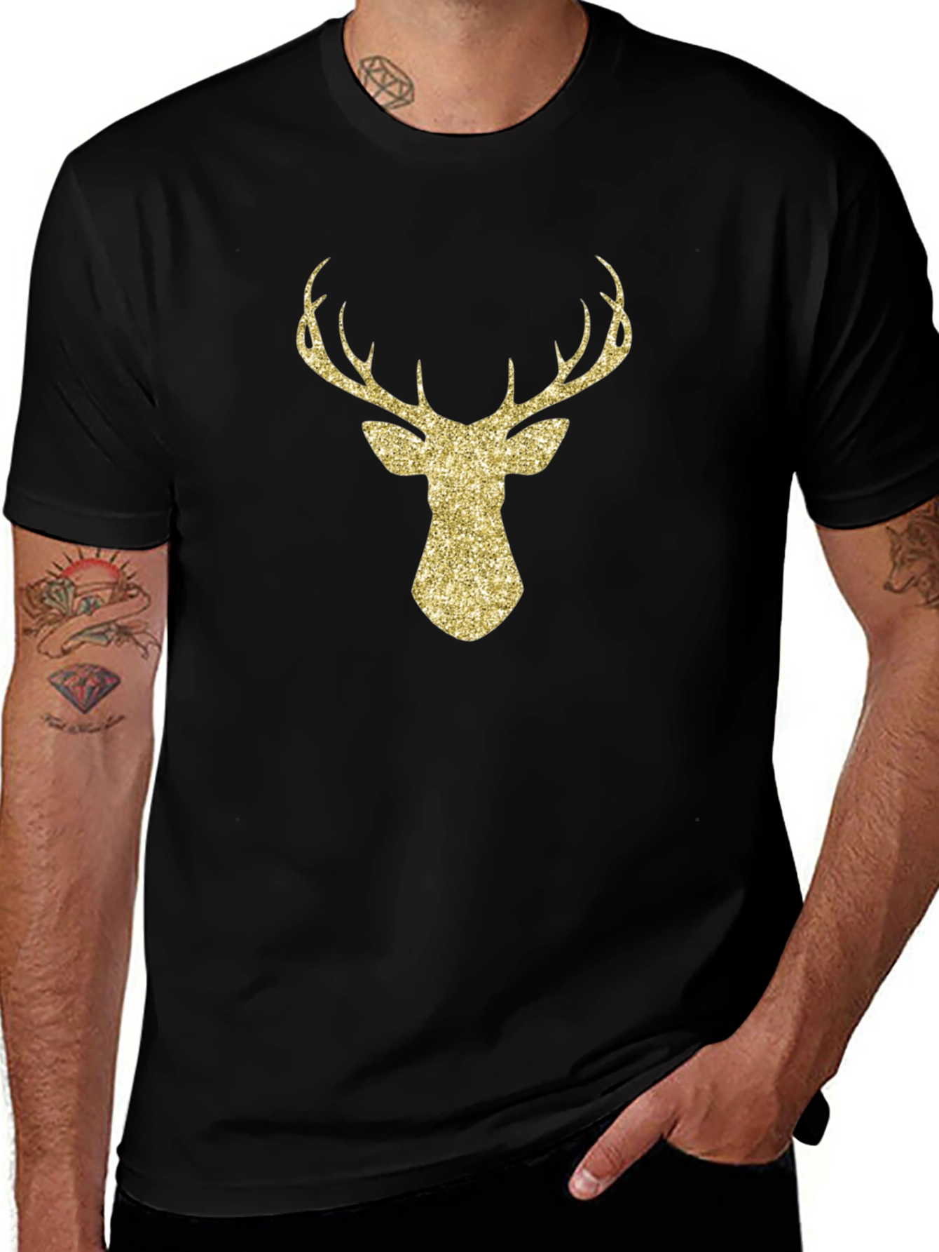 Glitter Reindeer Graphic Tee
