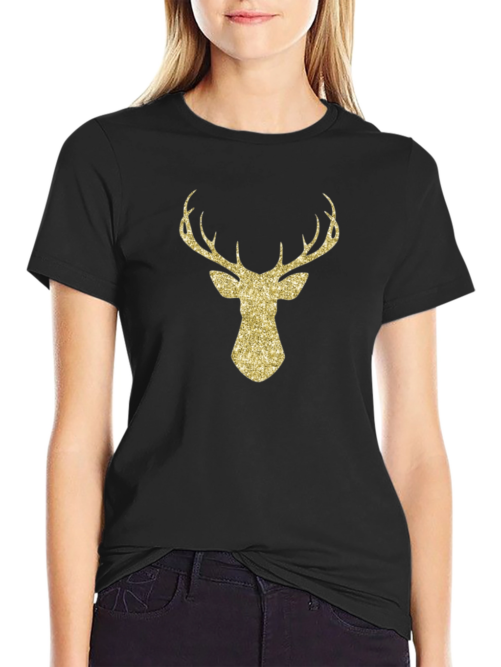 Glitter Reindeer Graphic Tee