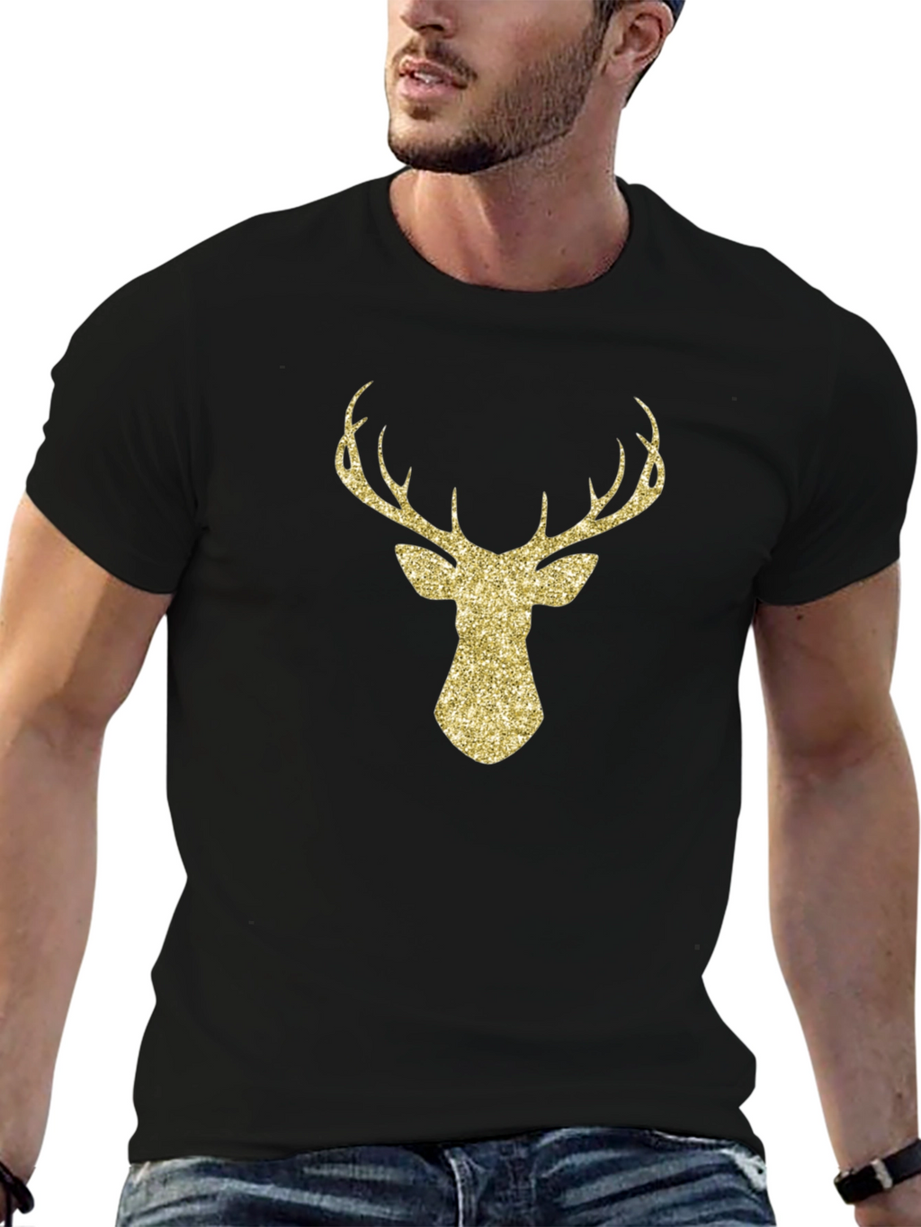 Glitter Reindeer Graphic Tee