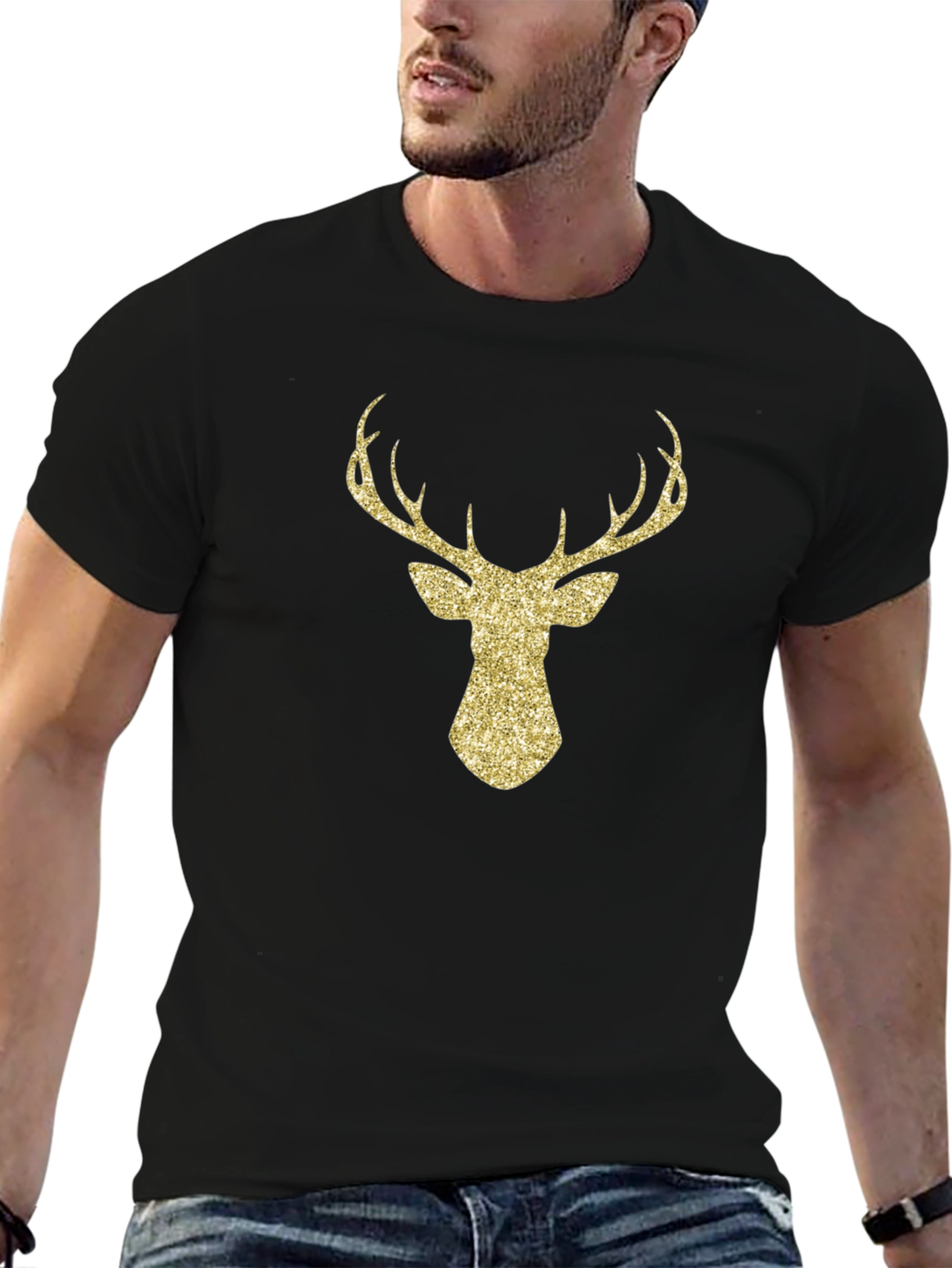 Glitter Reindeer Graphic Tee