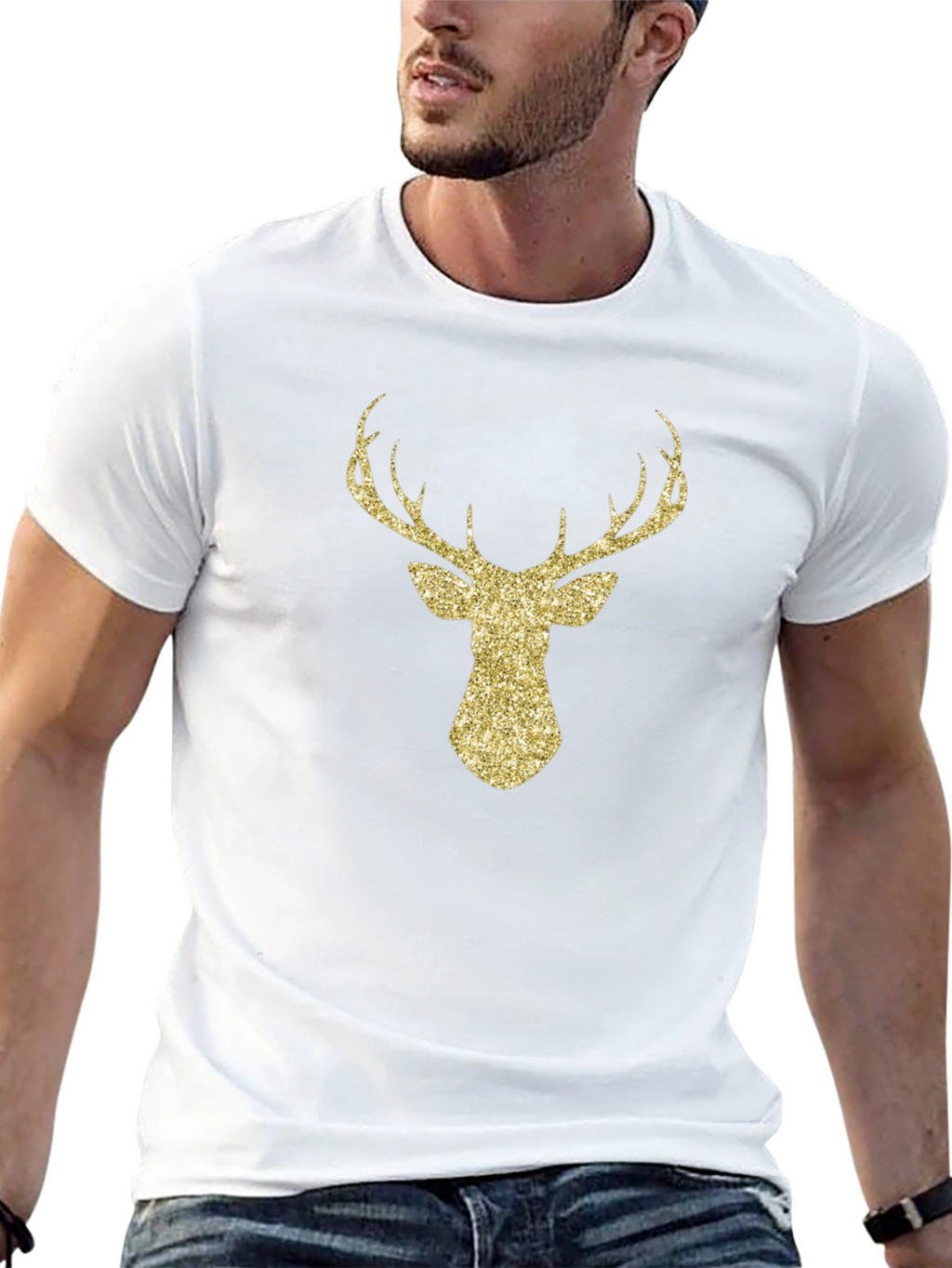 Glitter Reindeer Graphic Tee