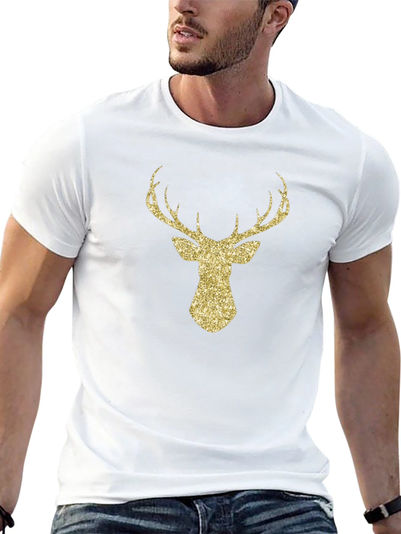 Glitter Reindeer Graphic Tee