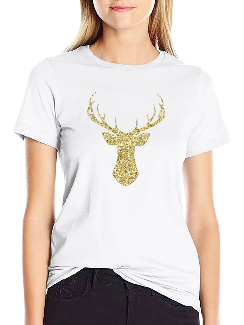 Glitter Reindeer Graphic Tee