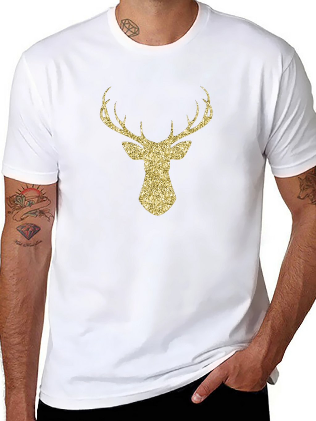 Glitter Reindeer Graphic Tee