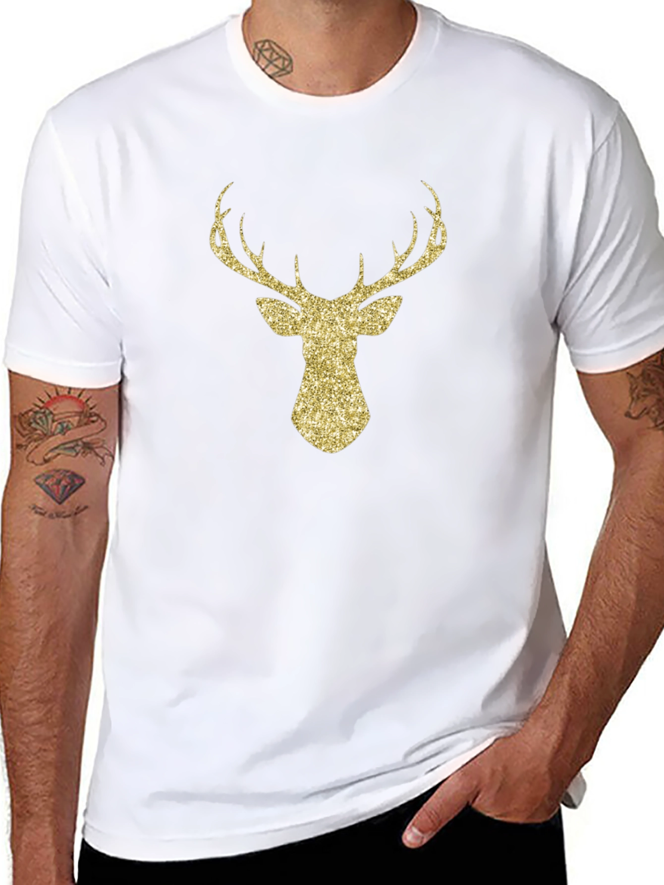 Glitter Reindeer Graphic Tee