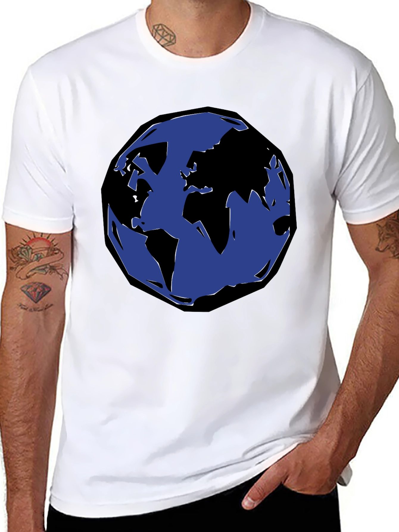 Earth Graphic Black T-Shirt