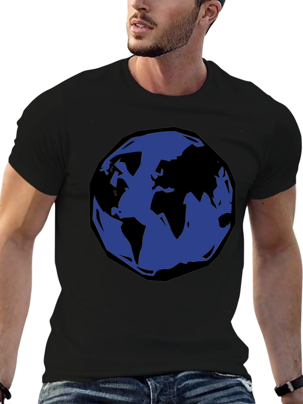 Earth Graphic Black T-Shirt