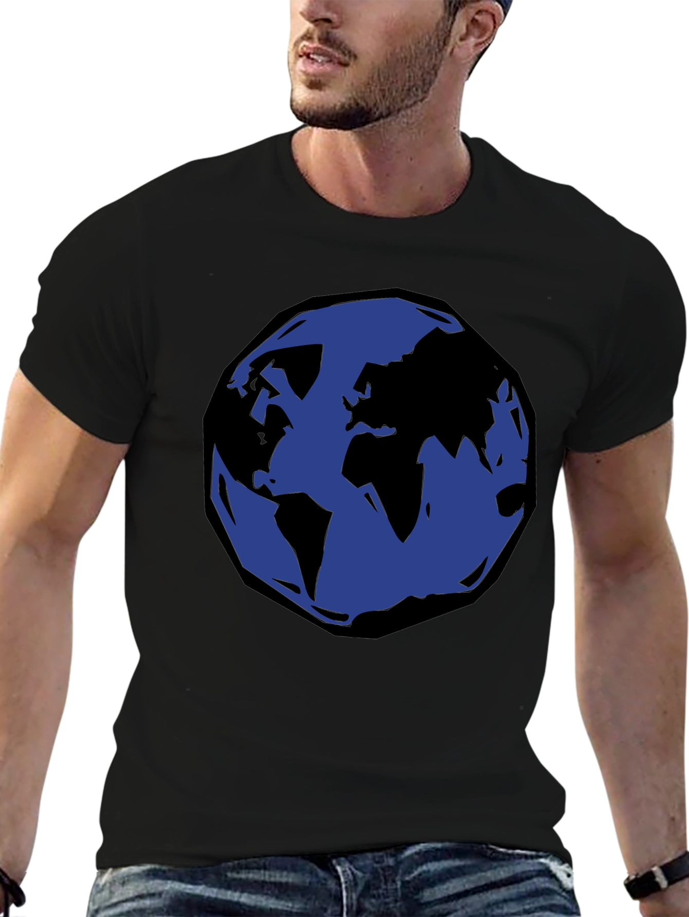 Earth Graphic Black T-Shirt