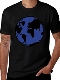 Earth Graphic Black T-Shirt