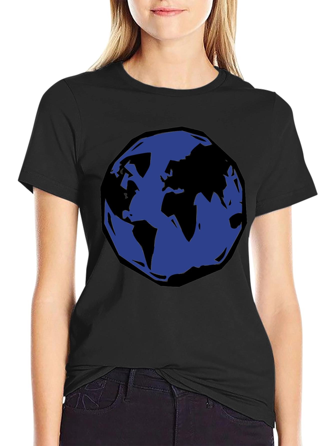 Earth Graphic Black T-Shirt